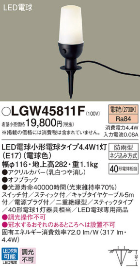 Panasonic ƥꥢ饤 LGW45811F ᥤ̿