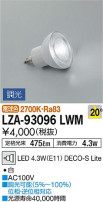 DAIKO ŵ LED LZA-93096LWM