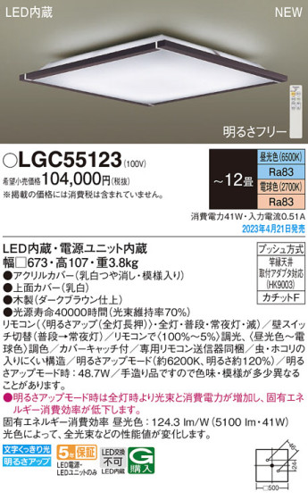 Panasonic 󥰥饤 LGC55123 ᥤ̿