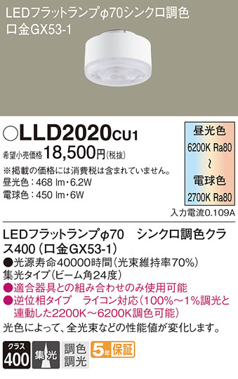 Panasonic  LLD2020CU1 ᥤ̿