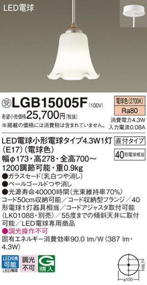 Panasonic ڥ LGB15005F ᥤ̿