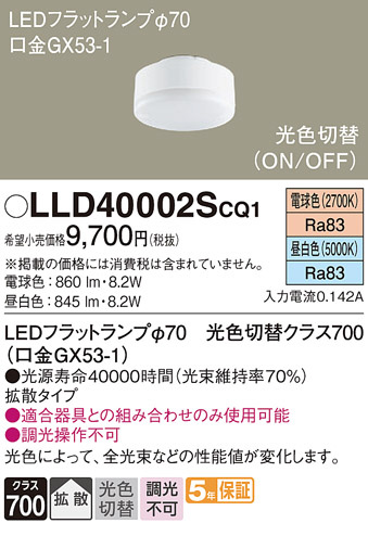 Panasonic  LLD40002SCQ1 ᥤ̿