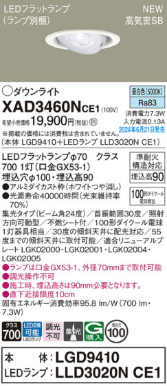 Panasonic 饤 XAD3460NCE1 ᥤ̿